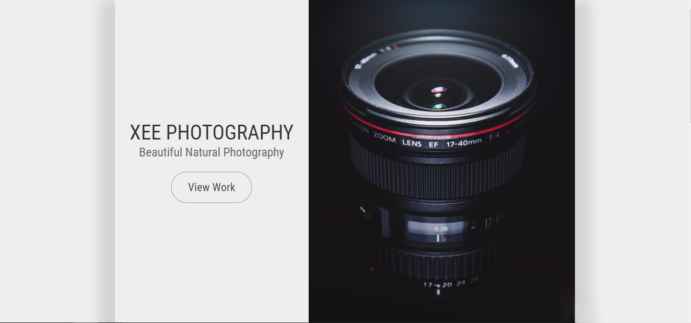 Mobile first Photogaphy website
